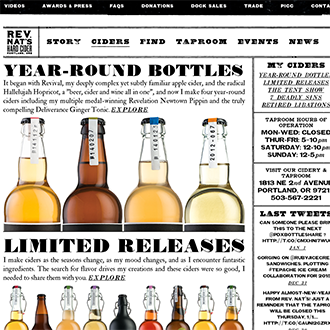 Reverend Nat's Hard Cider Website